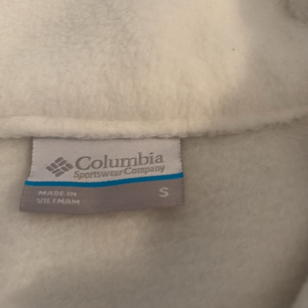 Columbia White Puffer Jacket with Stand-Up Collar - Picture 2 of 2